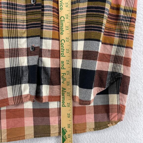 MADEWELL Shirt Women S Flannel Classic Ex-Boyfriend Seconda Plaid Button Up Pink - Picture 13 of 14